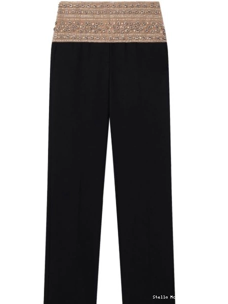 Stella crystal-embellished Women wool trousers McCartney 0710